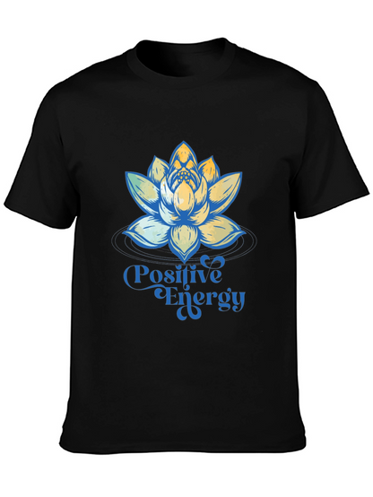 Positive Energy Lotus Flower Graphic T-Shirt