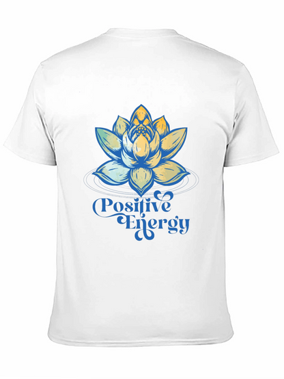 Positive Energy Lotus Flower Graphic T-Shirt
