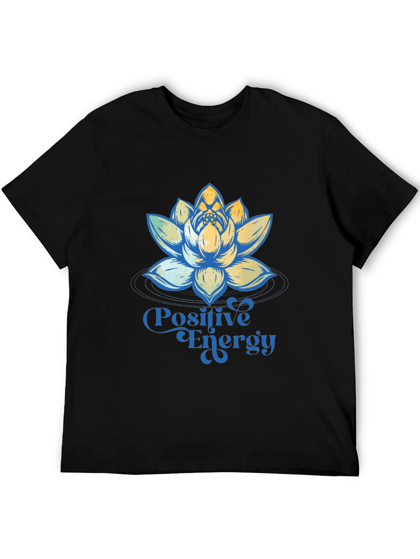 Positive Energy Lotus Flower Graphic T-Shirt
