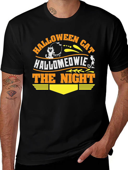 Halloween Cat Hallomeowie The Night T-Shirt