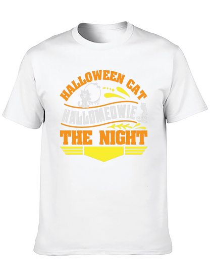 Halloween Cat Hallomeowie The Night T-Shirt