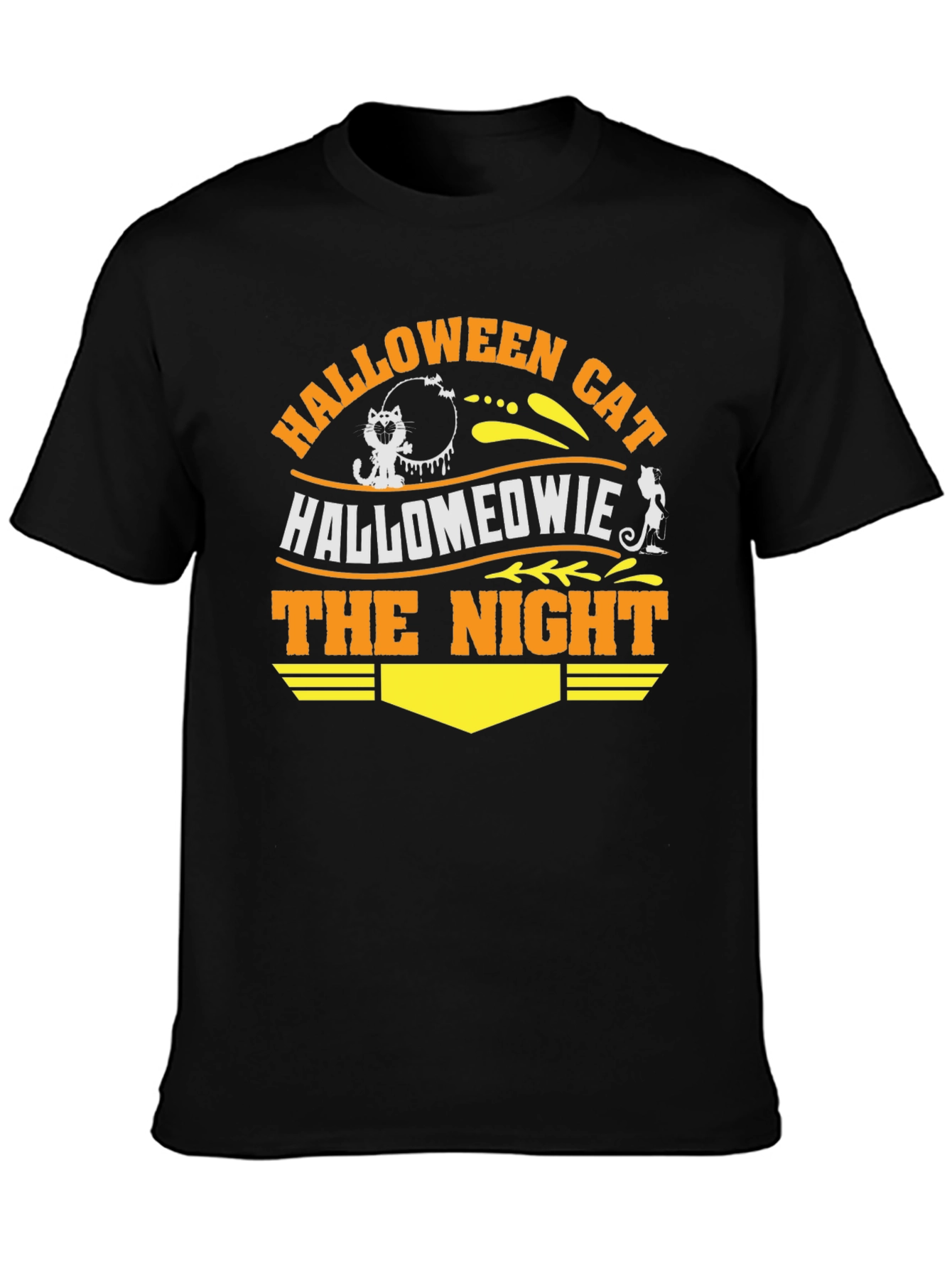 Halloween Cat Hallomeowie The Night T-Shirt