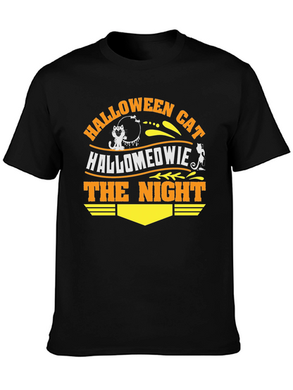 Halloween Cat Hallomeowie The Night T-Shirt