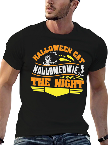 Halloween Cat Hallomeowie The Night T-Shirt