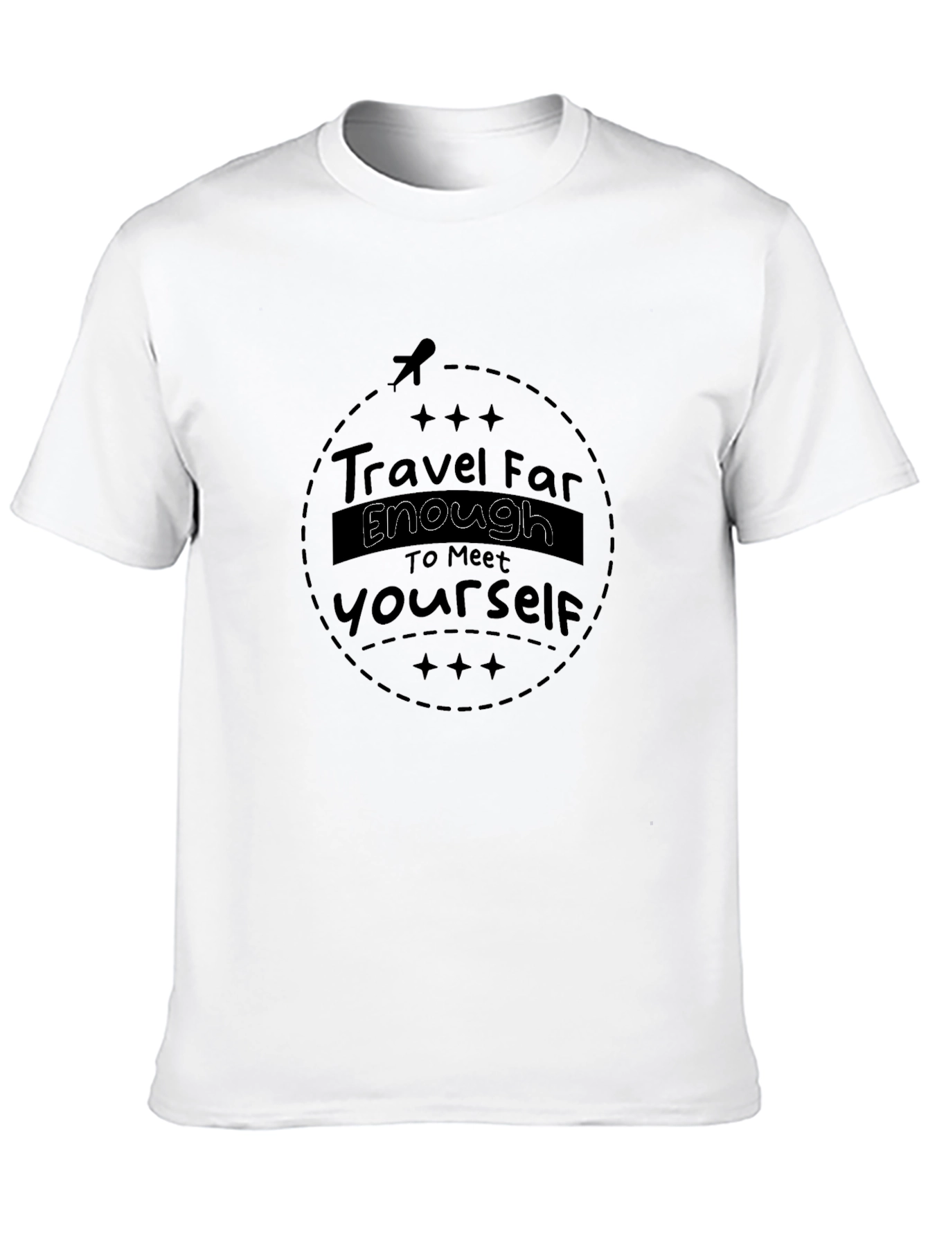 Travel Far Enough Black T-Shirt