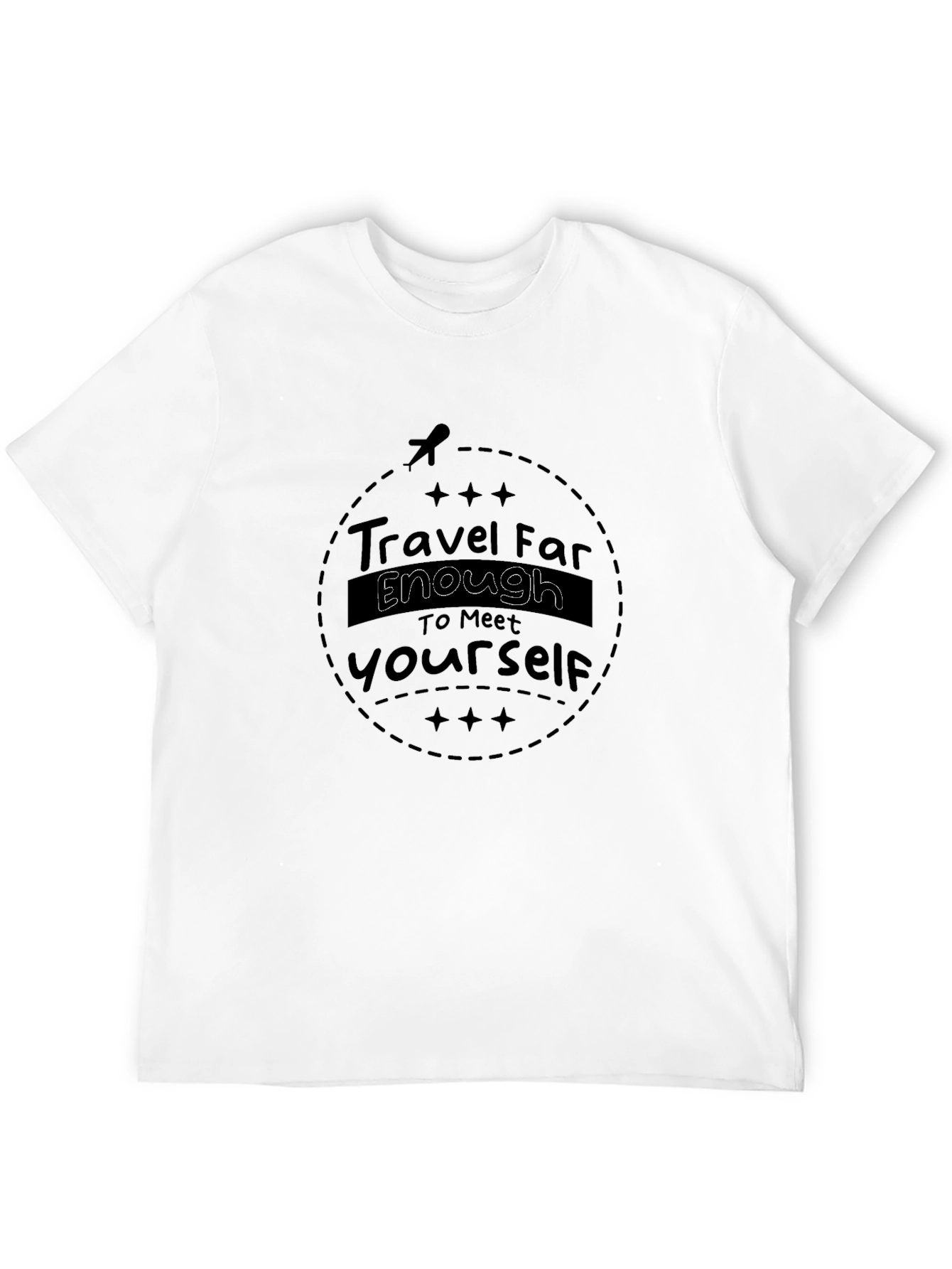 Travel Far Enough Black T-Shirt