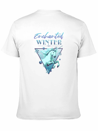 Enchanted Winter Unicorn Graphic T-Shirt
