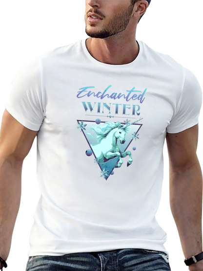 Enchanted Winter Unicorn Graphic T-Shirt