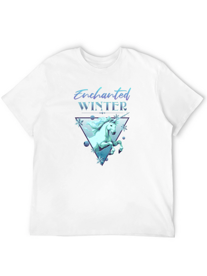 Enchanted Winter Unicorn Graphic T-Shirt