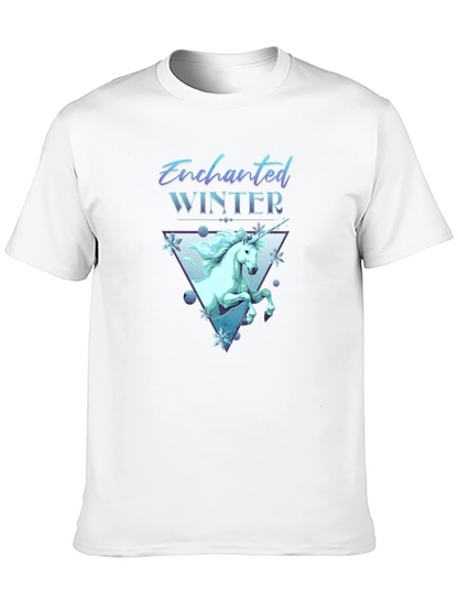 Enchanted Winter Unicorn Graphic T-Shirt