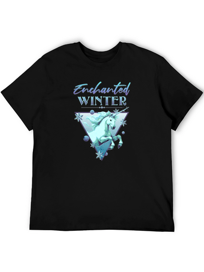 Enchanted Winter Unicorn Graphic T-Shirt