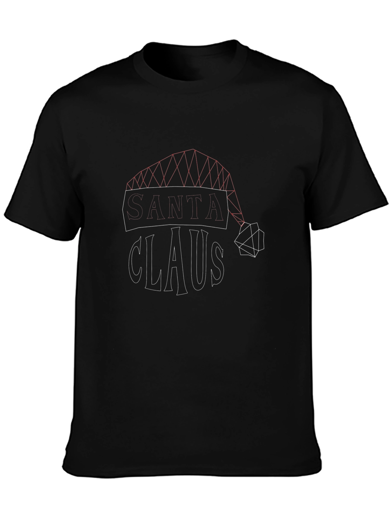 Geometric Santa Claus Graphic Tee