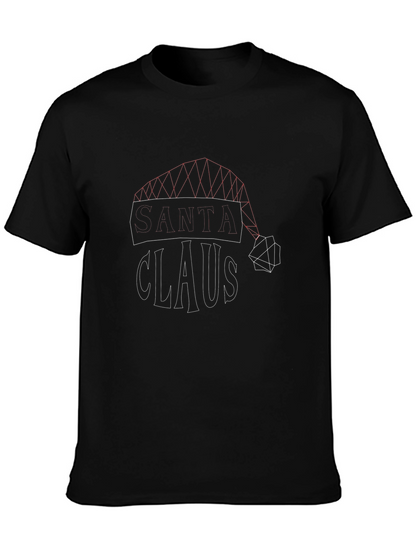 Geometric Santa Claus Graphic Tee