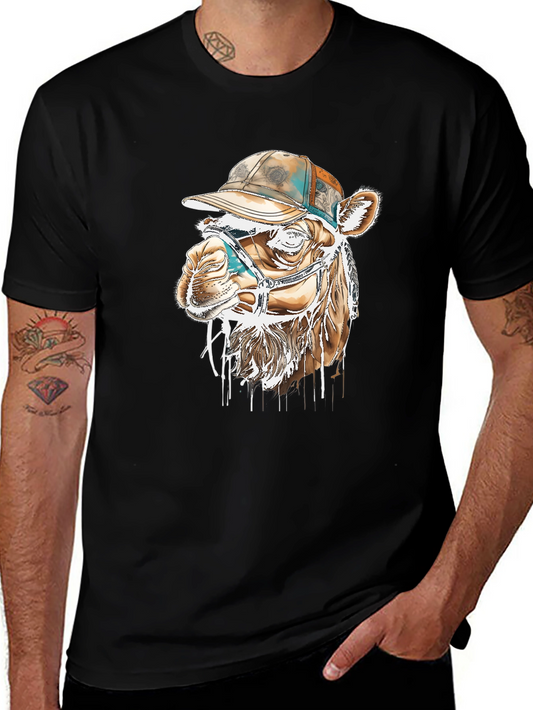 Camel Tee with Hat - Unique Graphic Print