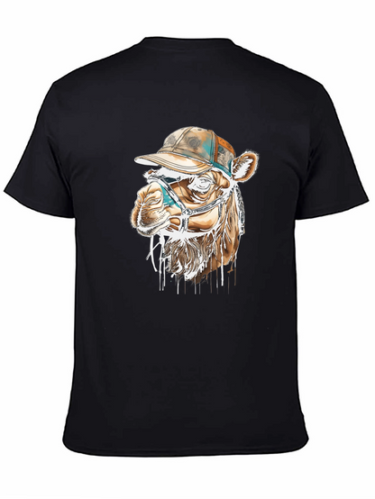 Camel Tee with Hat - Unique Graphic Print