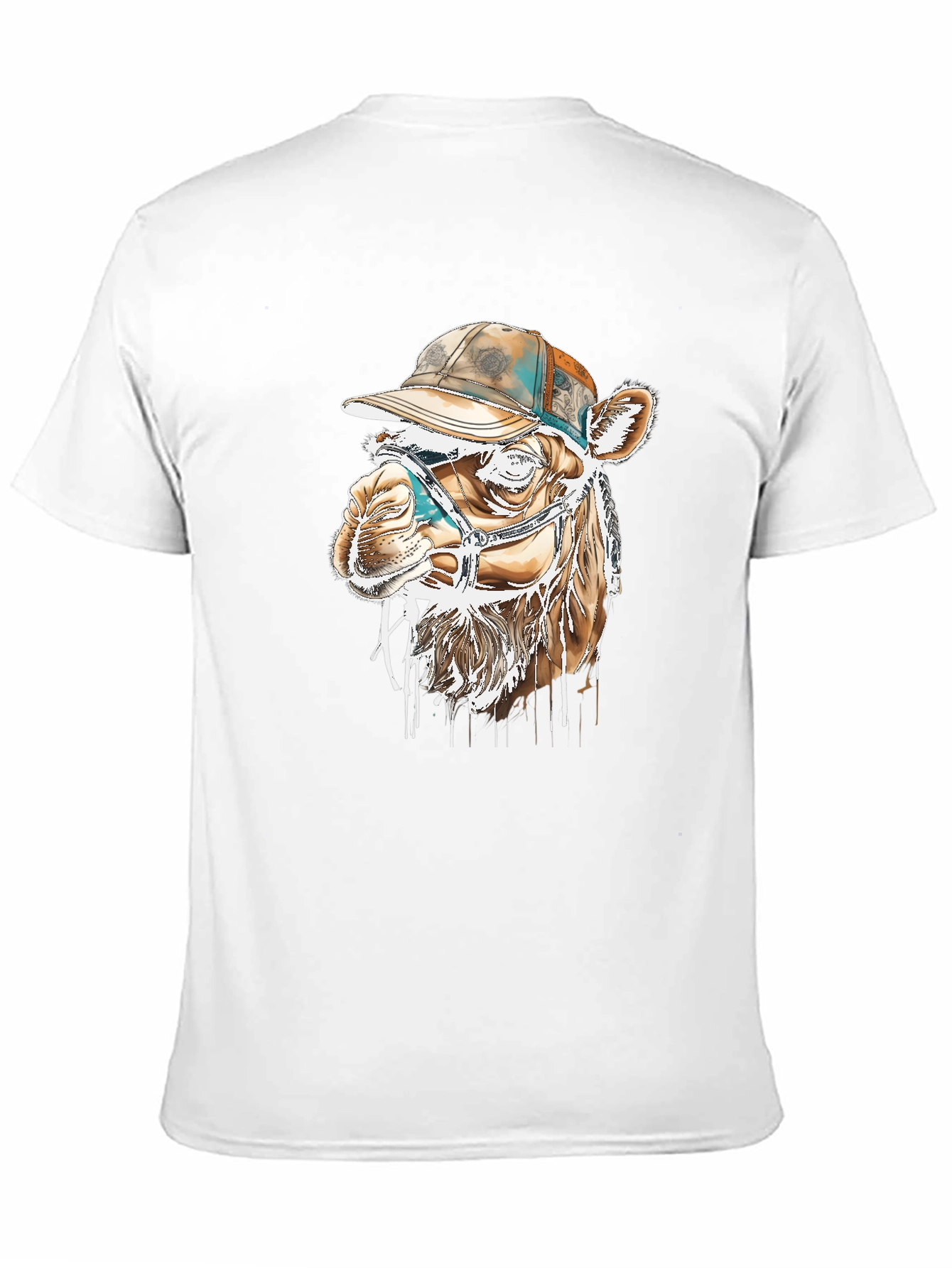 Camel Tee with Hat - Unique Graphic Print