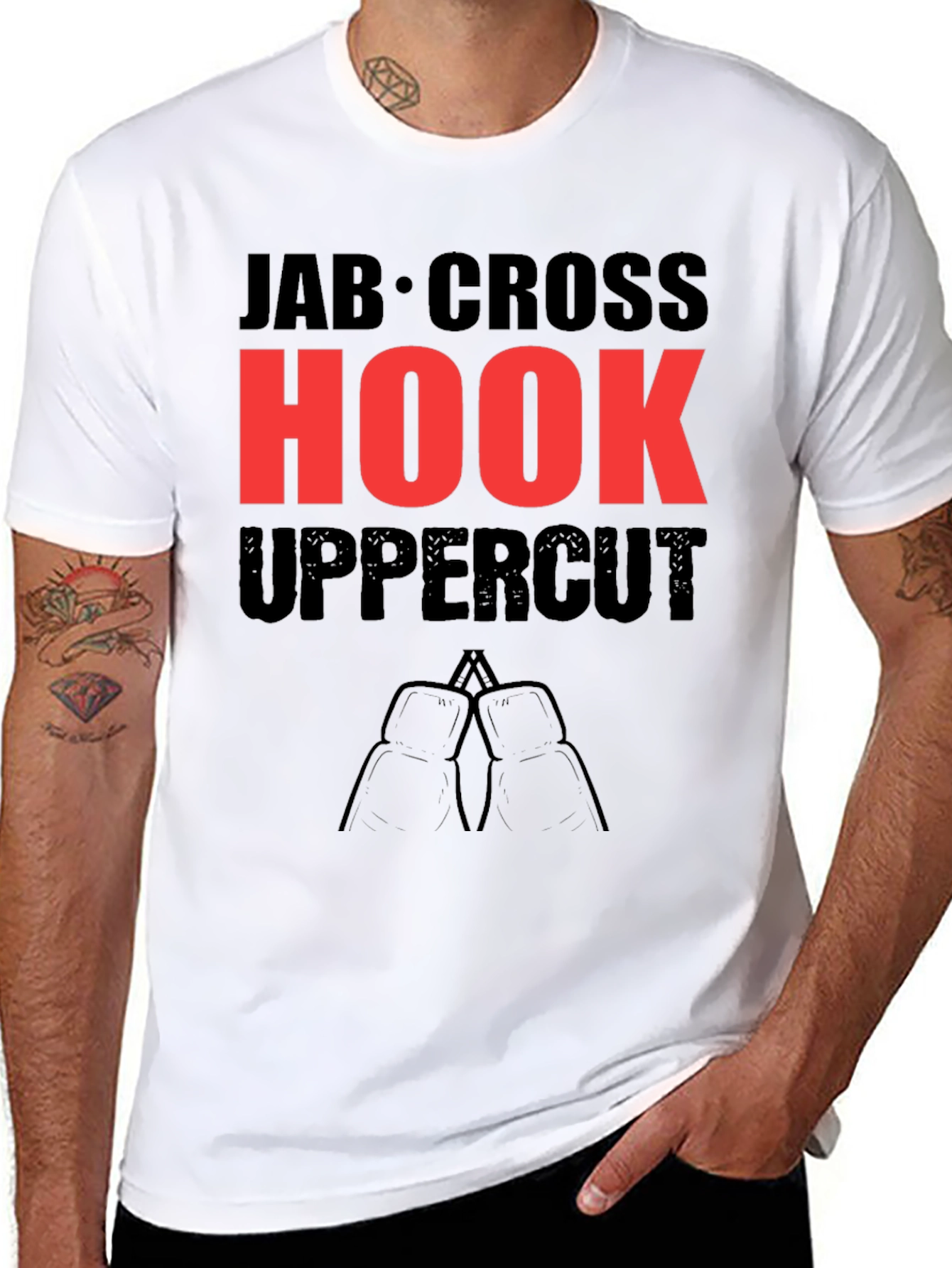Boxing Punches T-Shirt - Jab Cross Hook Uppercut