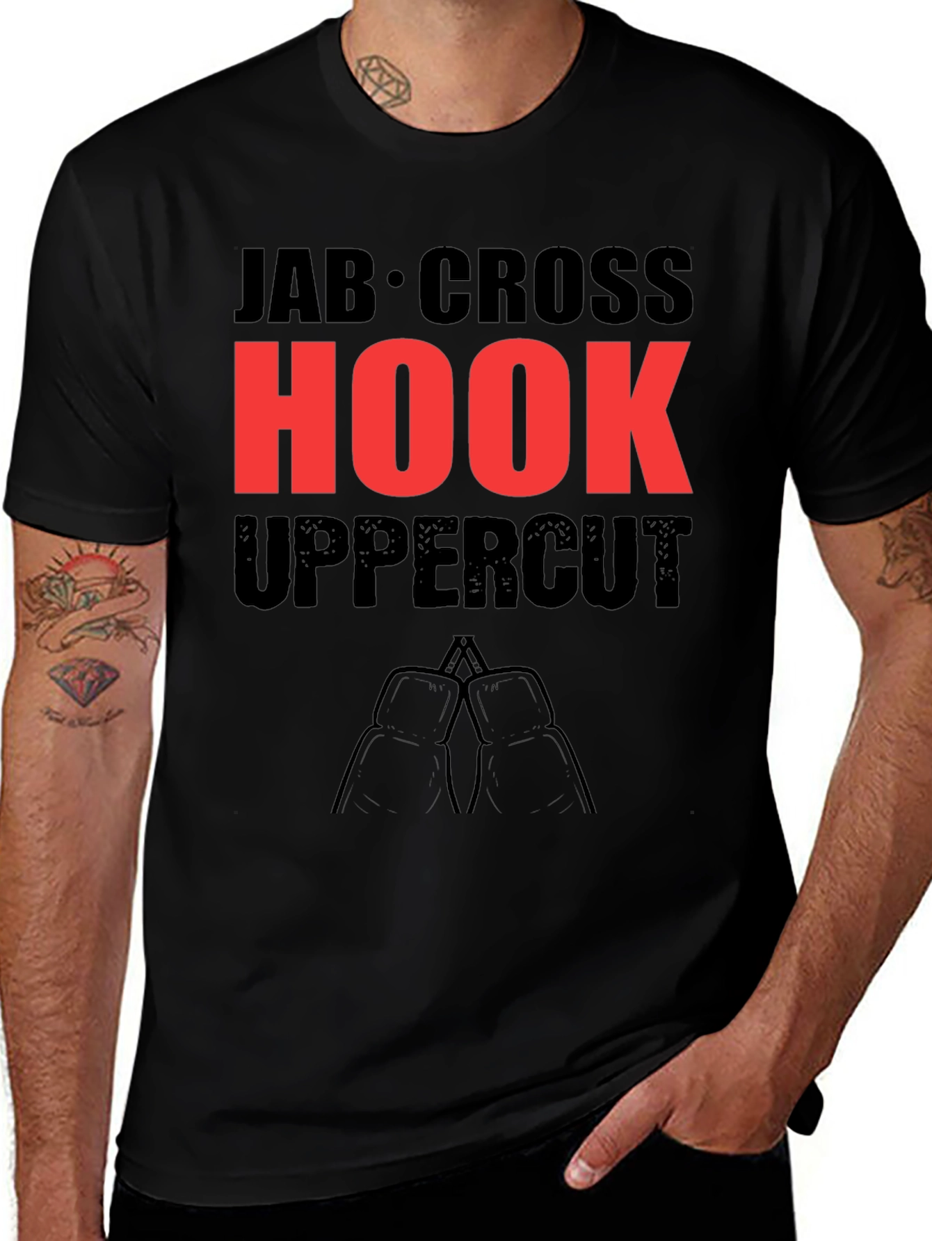Boxing Punches T-Shirt - Jab Cross Hook Uppercut