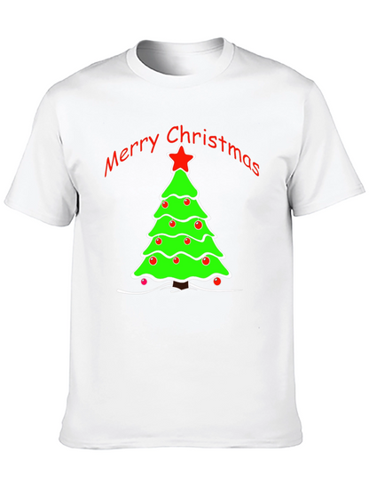 Merry Christmas Tree Graphic T-Shirt