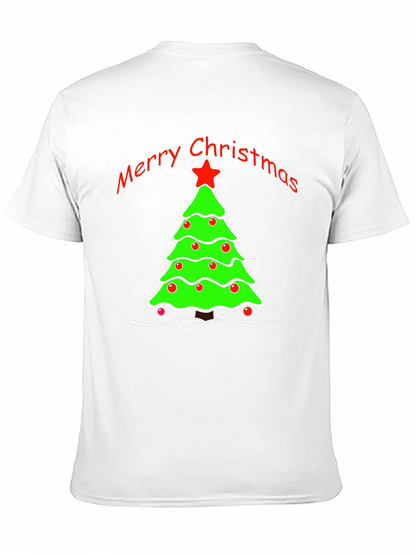 Merry Christmas Tree Graphic T-Shirt