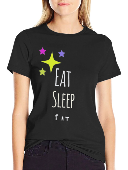 Eat Sleep Cat T-Shirt - Fun Novelty Tee