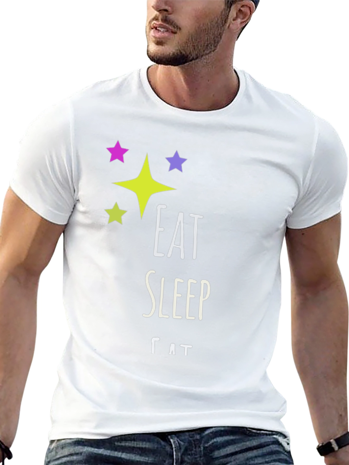 Eat Sleep Cat T-Shirt - Fun Novelty Tee