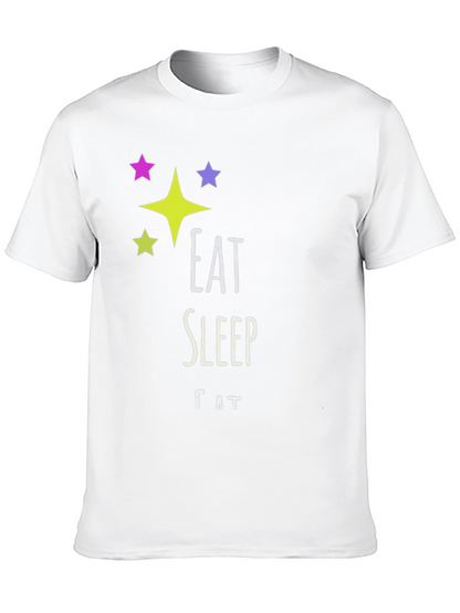 Eat Sleep Cat T-Shirt - Fun Novelty Tee