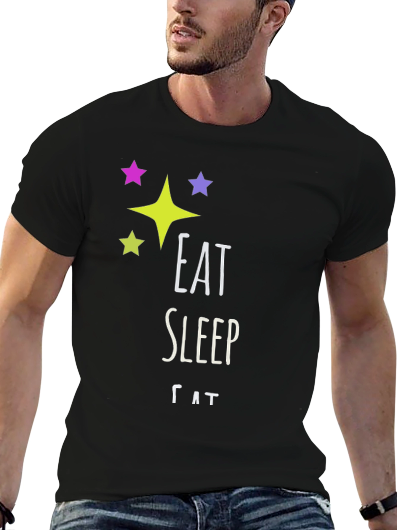 Eat Sleep Cat T-Shirt - Fun Novelty Tee