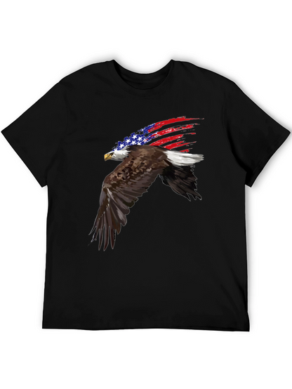 Patriotic Eagle USA Flag Graphic T-Shirt