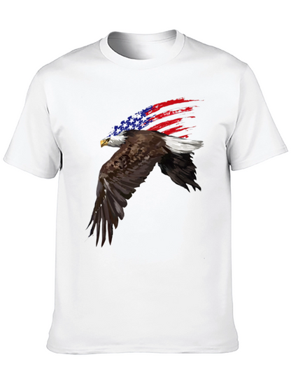 Patriotic Eagle USA Flag Graphic T-Shirt