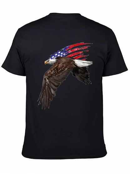 Patriotic Eagle USA Flag Graphic T-Shirt