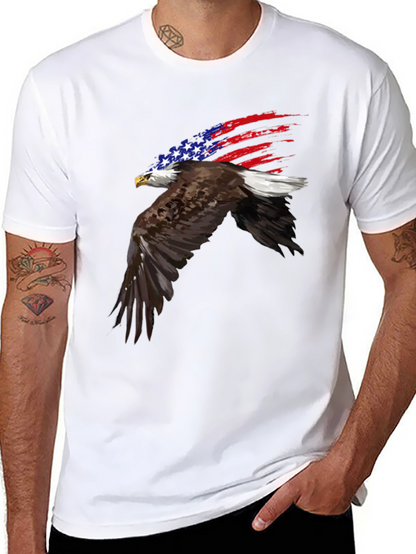 Patriotic Eagle USA Flag Graphic T-Shirt