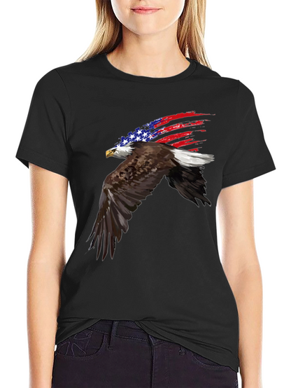 Patriotic Eagle USA Flag Graphic T-Shirt