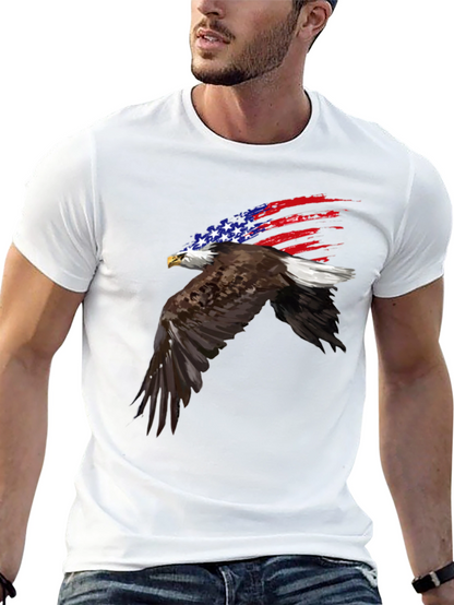 Patriotic Eagle USA Flag Graphic T-Shirt