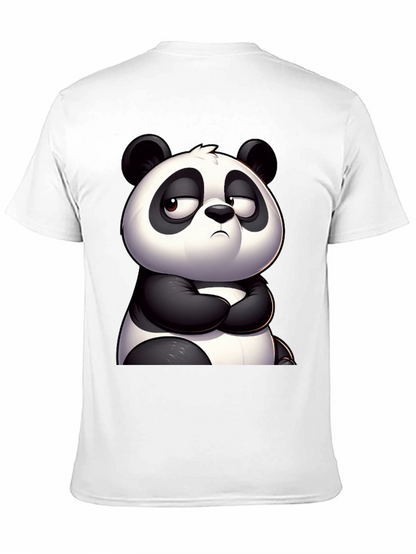 Grumpy Panda Graphic Tee - Black Cotton T-Shirt