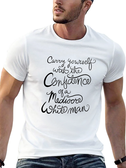 Confidence Slogan Black T-Shirt