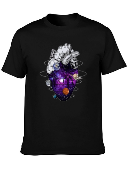 Anatomical Heart Planets Universe Mens T-Shirt