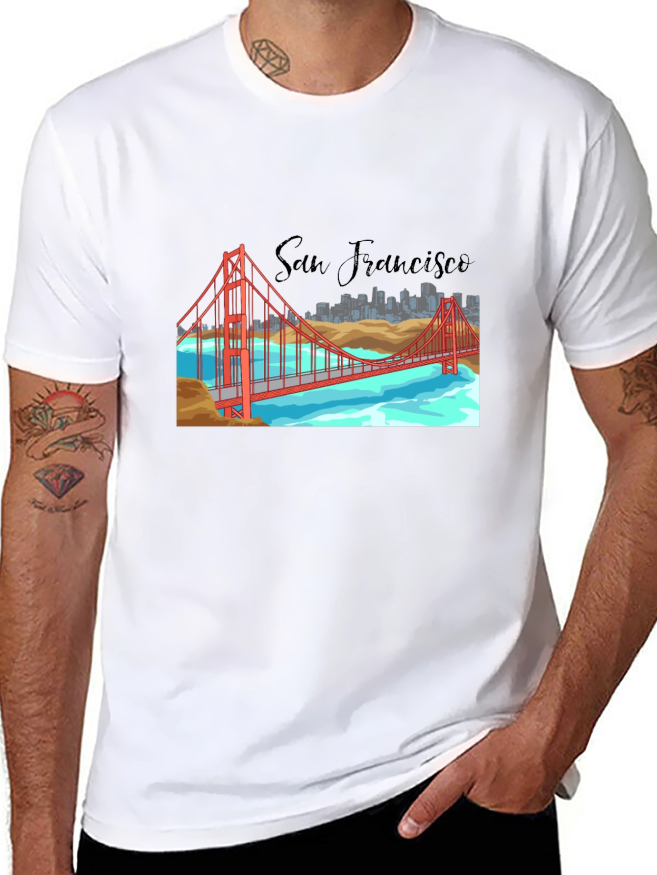 San Francisco Bridge Graphic T-Shirt