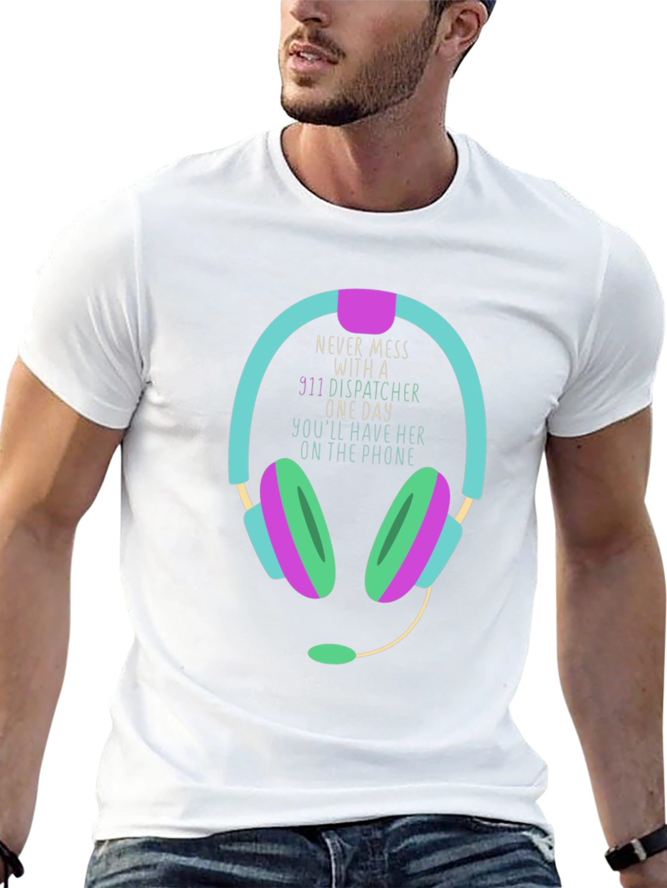 911 Dispatcher T-Shirt Never Mess