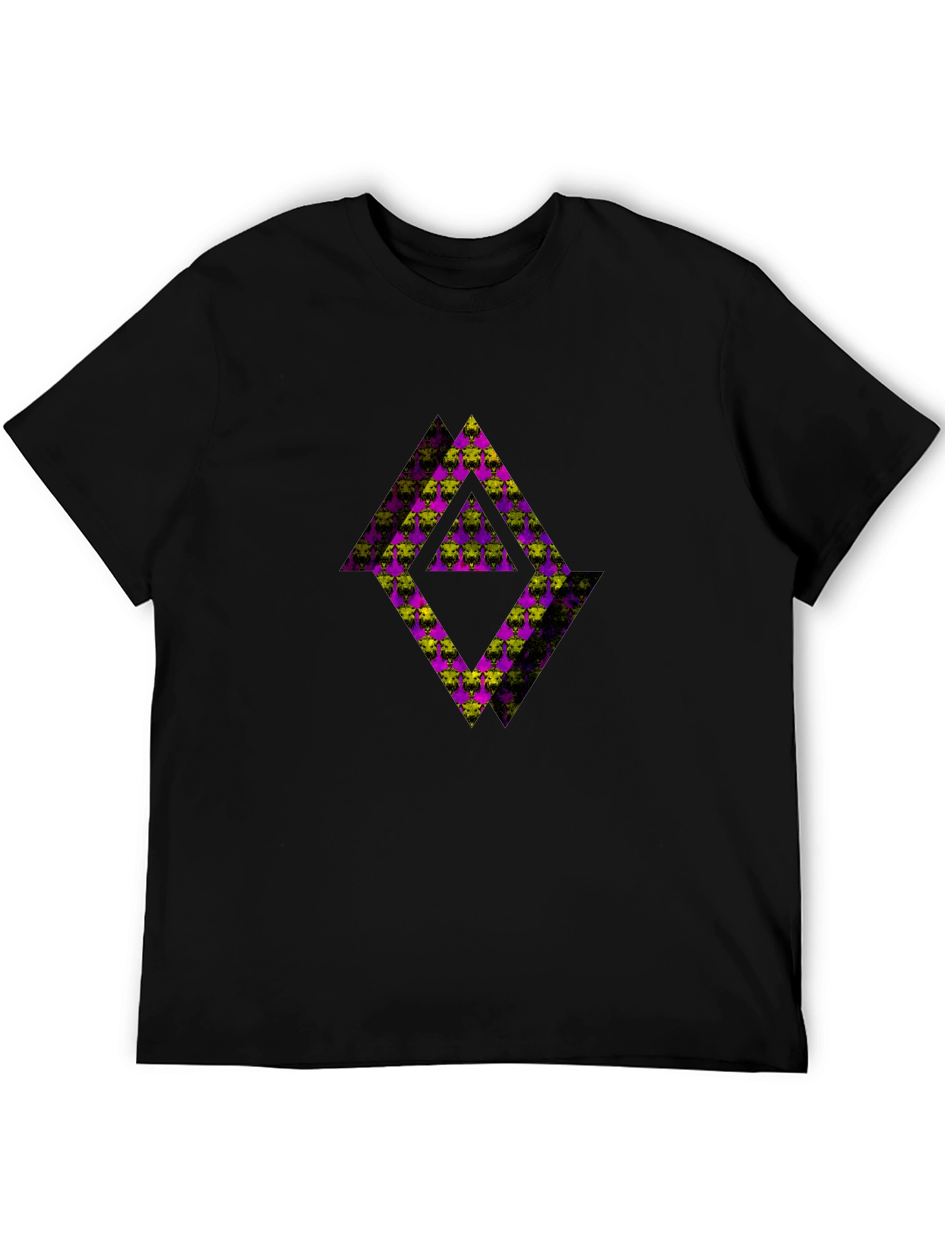 Abstract Graphic Black Tee Shirt