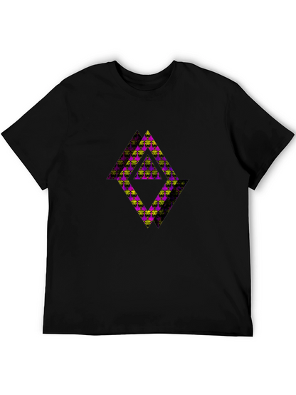 Abstract Graphic Black Tee Shirt