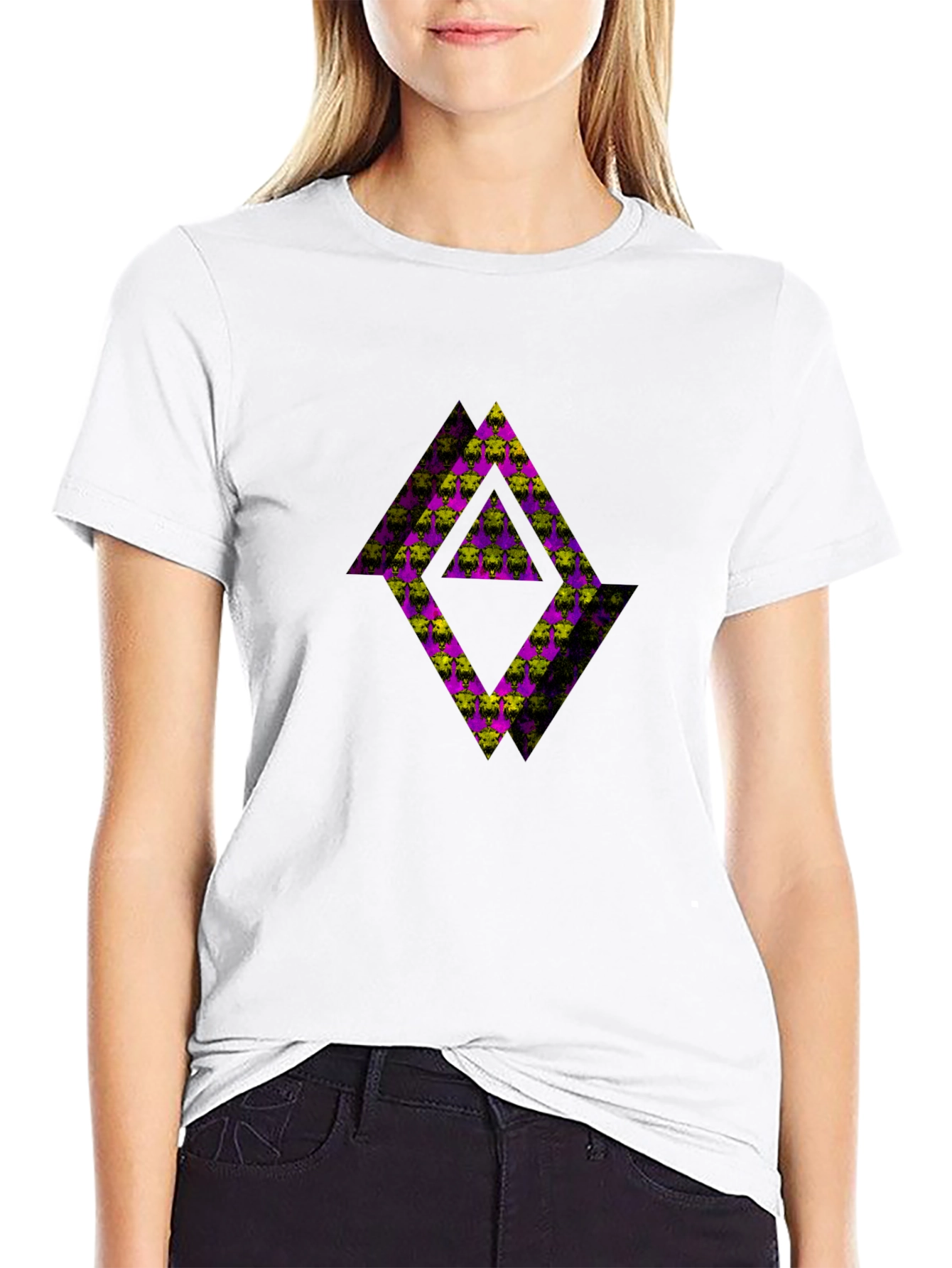 Abstract Graphic Black Tee Shirt