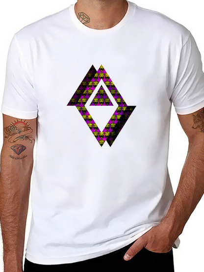 Abstract Graphic Black Tee Shirt