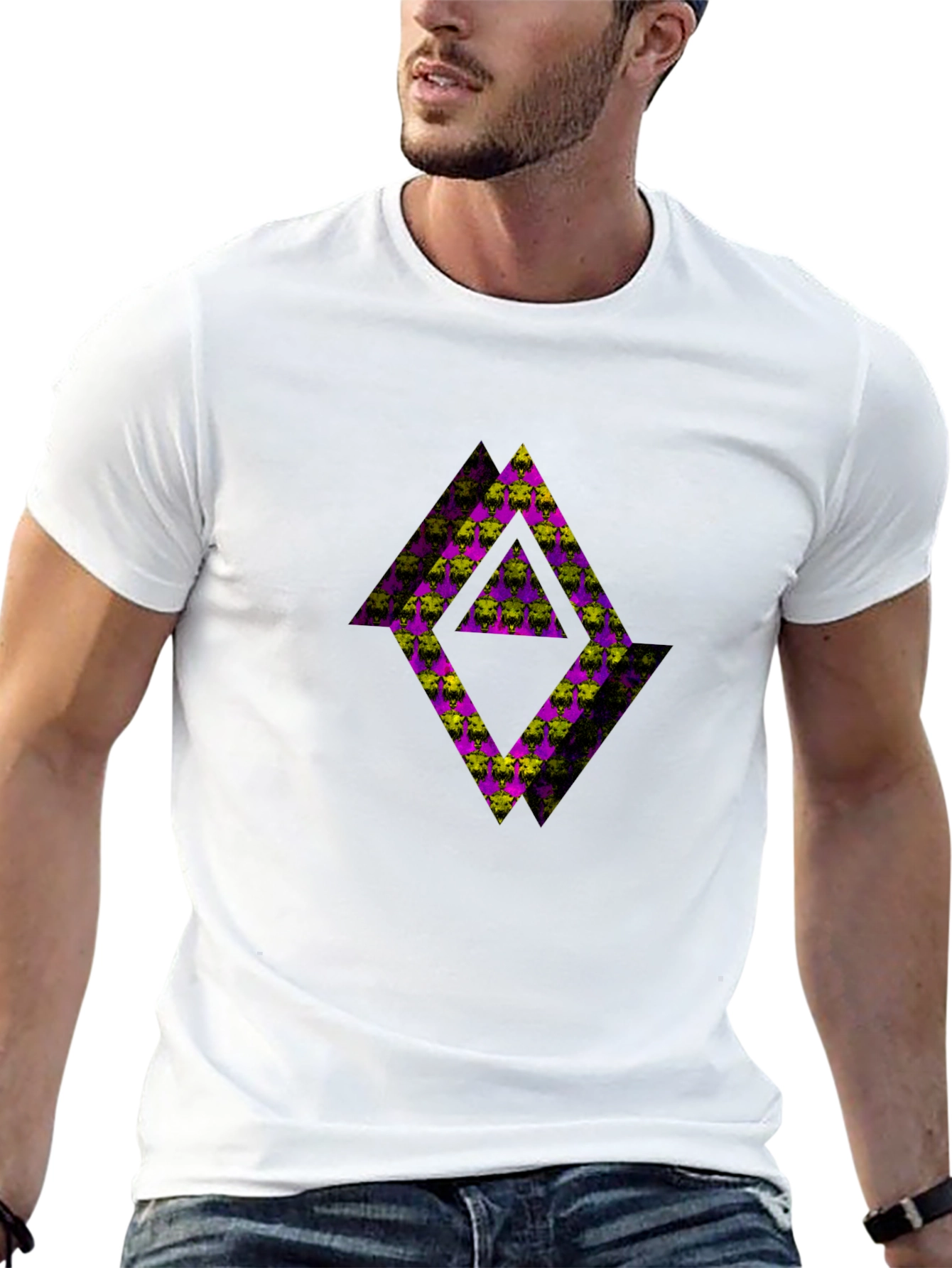 Abstract Graphic Black Tee Shirt