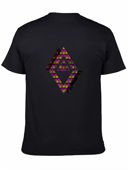 Abstract Graphic Black Tee Shirt