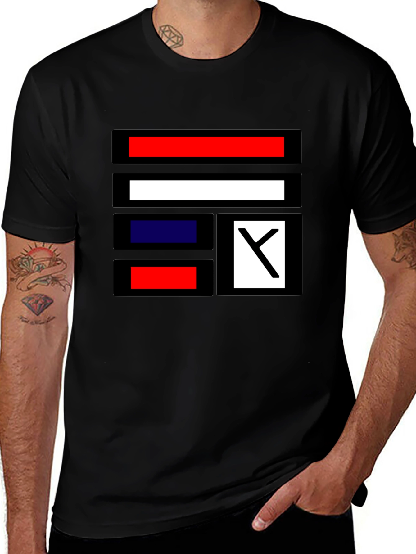 Abstract Block Graphic Tee