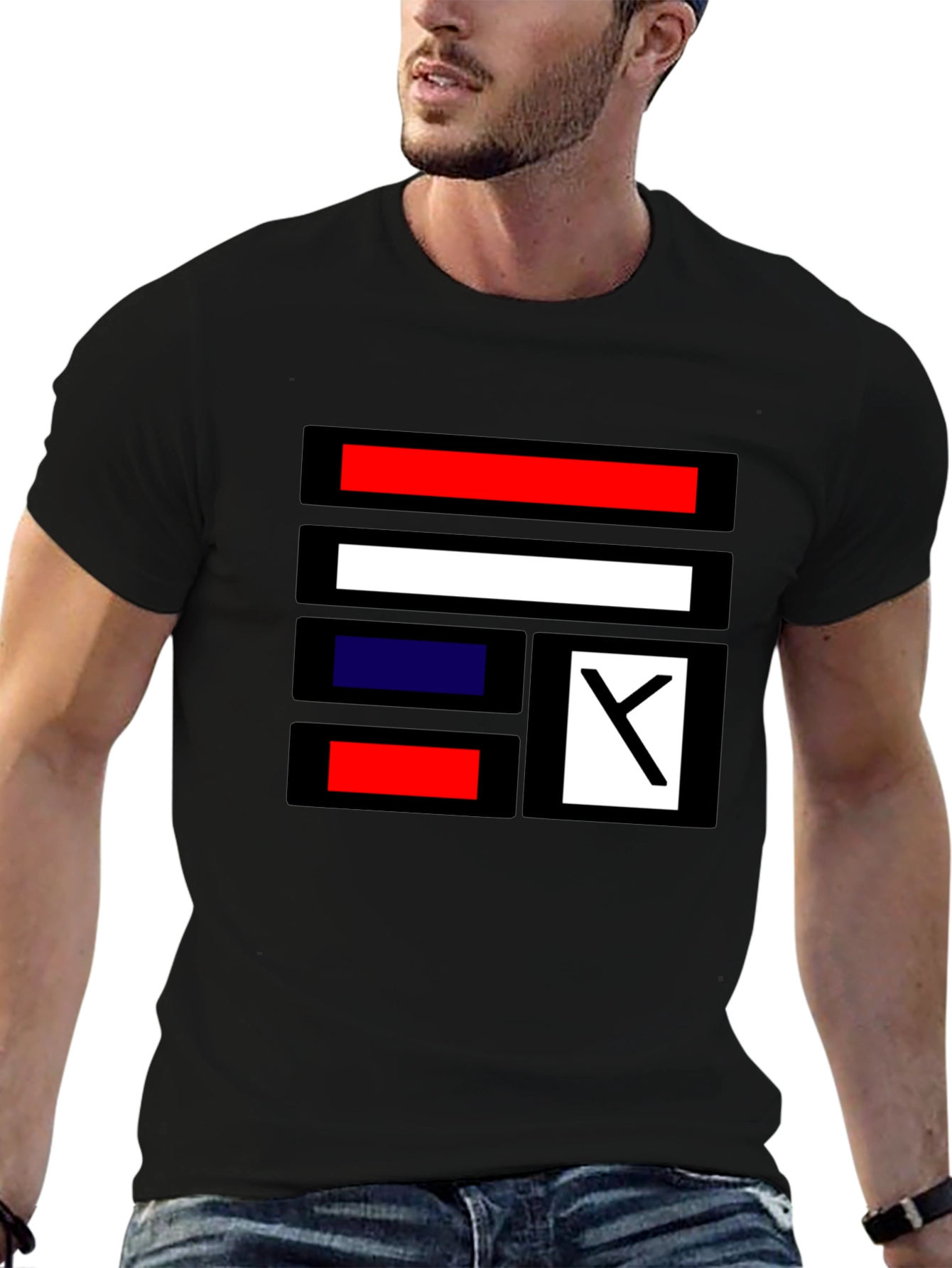 Abstract Block Graphic Tee