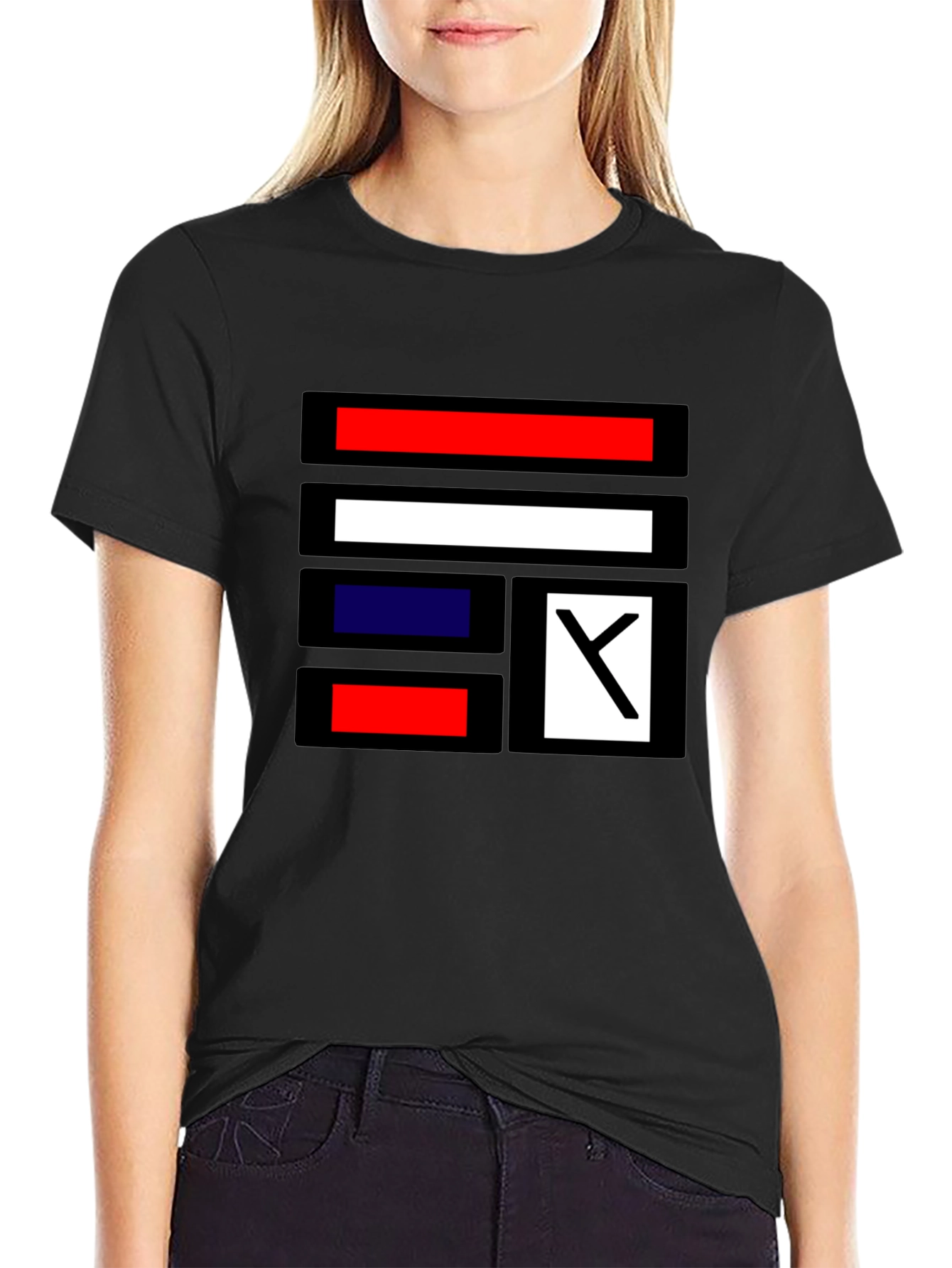 Abstract Block Graphic Tee
