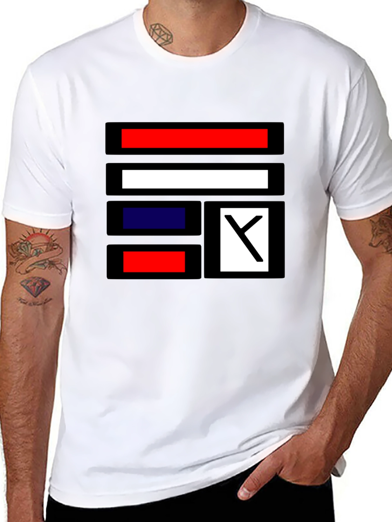 Abstract Block Graphic Tee