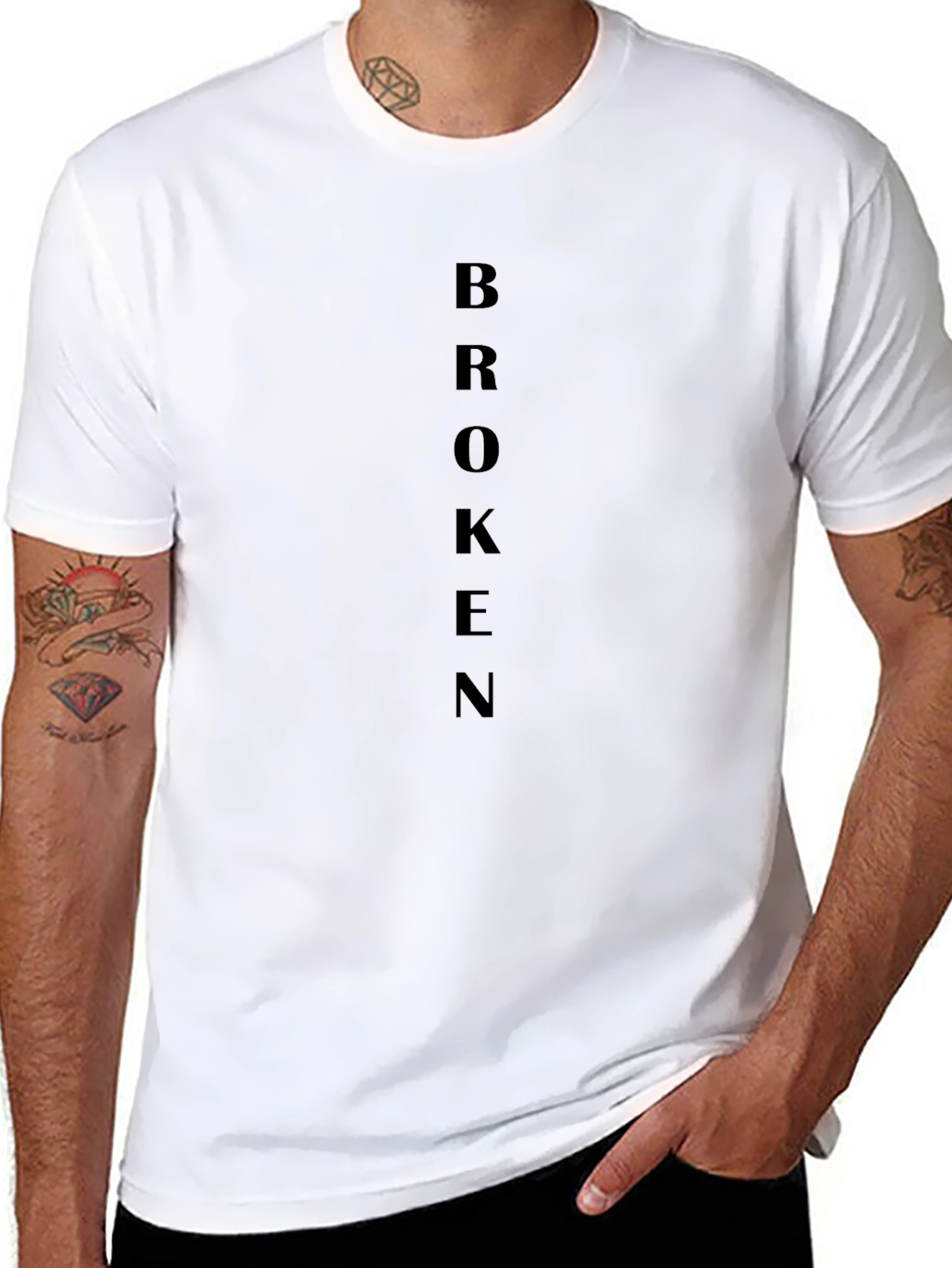 Broken Graphic Tee - Minimalist Design